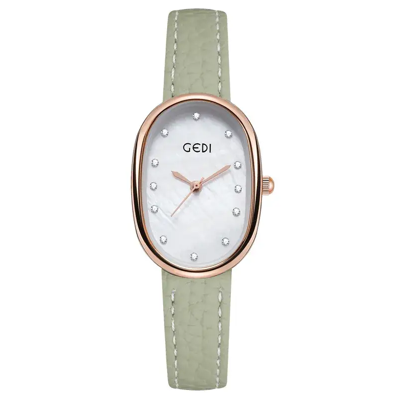 Goldie Light Luxury Women's Watch with Litchi Strap - Image 3