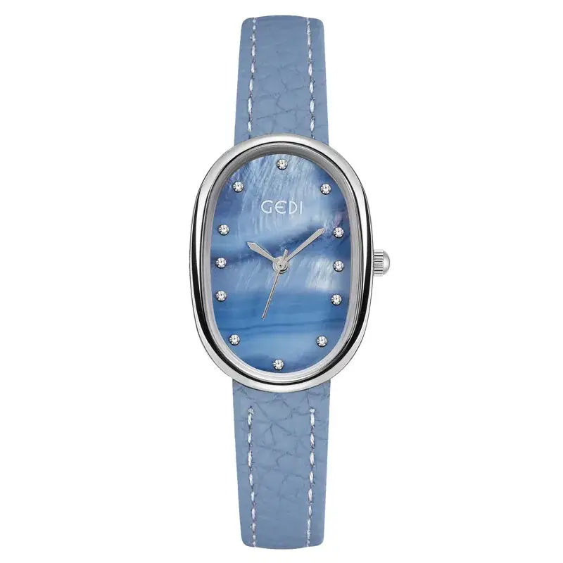 Goldie Light Luxury Women's Watch with Litchi Strap - Image 7
