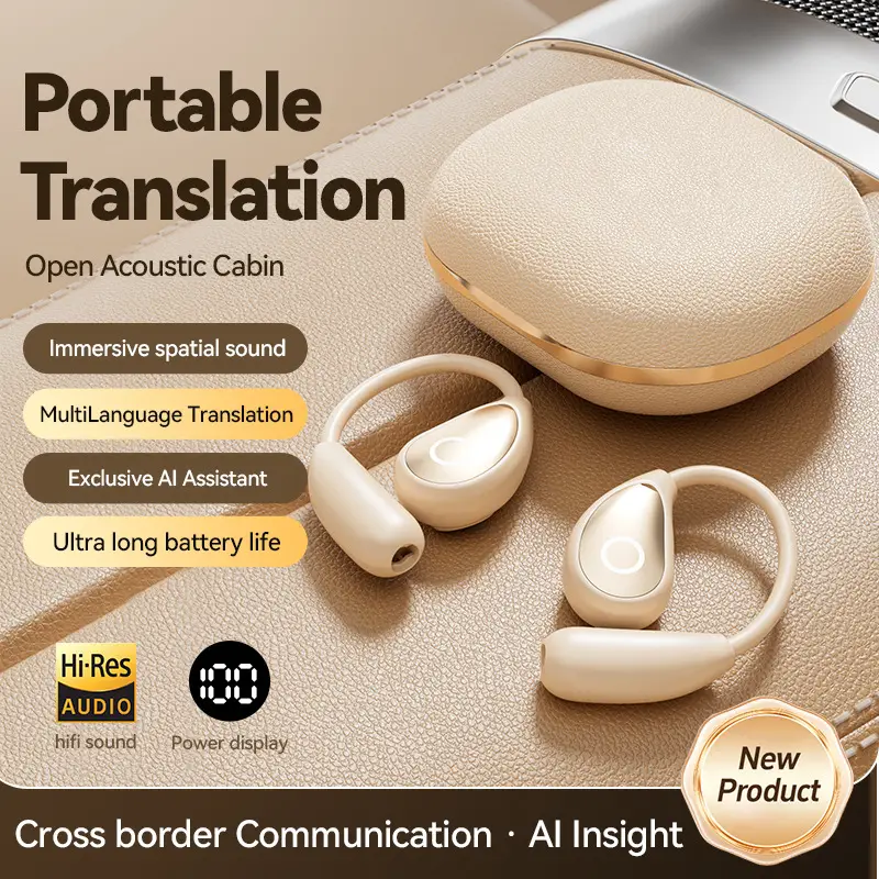 Smart Translation Bluetooth Headset Ai-M62 Ows Smart Open Wireless Headset Large Capacity Private Model Spot