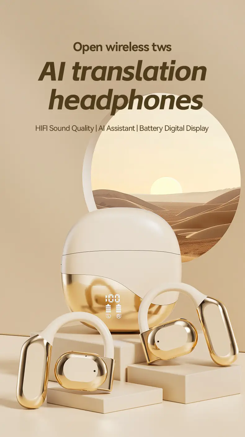 Smart Translation Bluetooth Headset Ai-M62 Ows Smart Open Wireless Headset Large Capacity Private Model Spot — feature 5