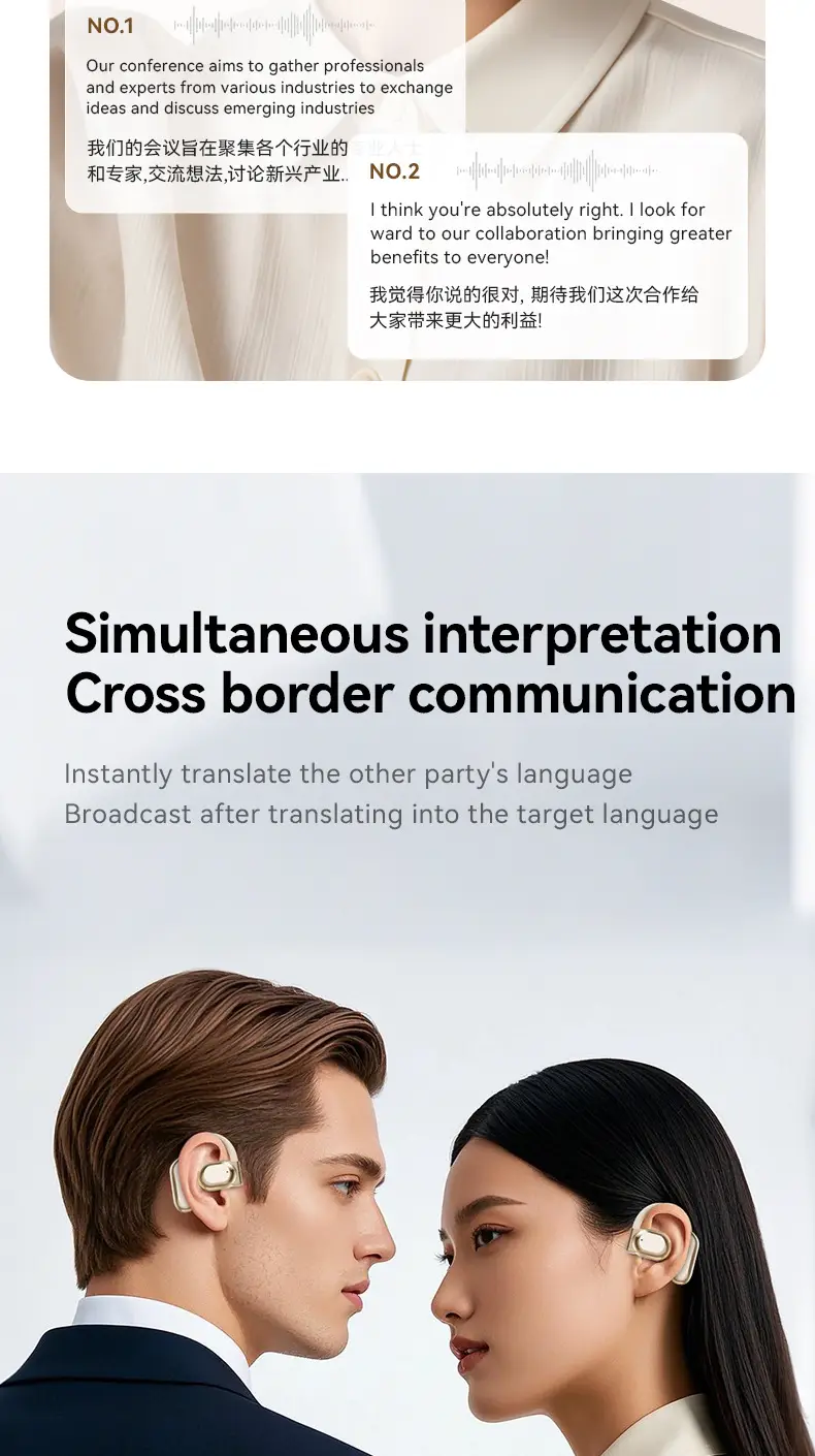 Smart Translation Bluetooth Headset Ai-M62 Ows Smart Open Wireless Headset Large Capacity Private Model Spot — feature 9