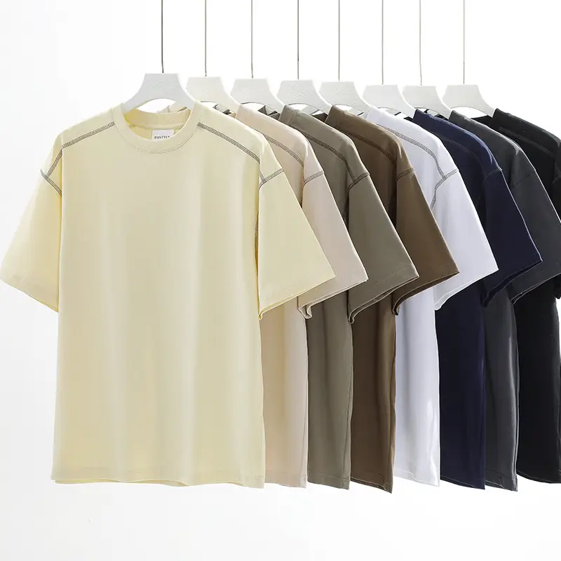 Men's Heavy Cotton Short Sleeve T-Shirt Olive Green - Image 9