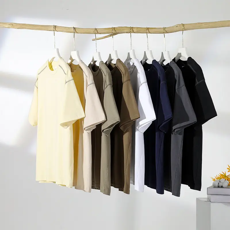 Men's Heavy Cotton Short Sleeve T-Shirt Olive Green - Image 10