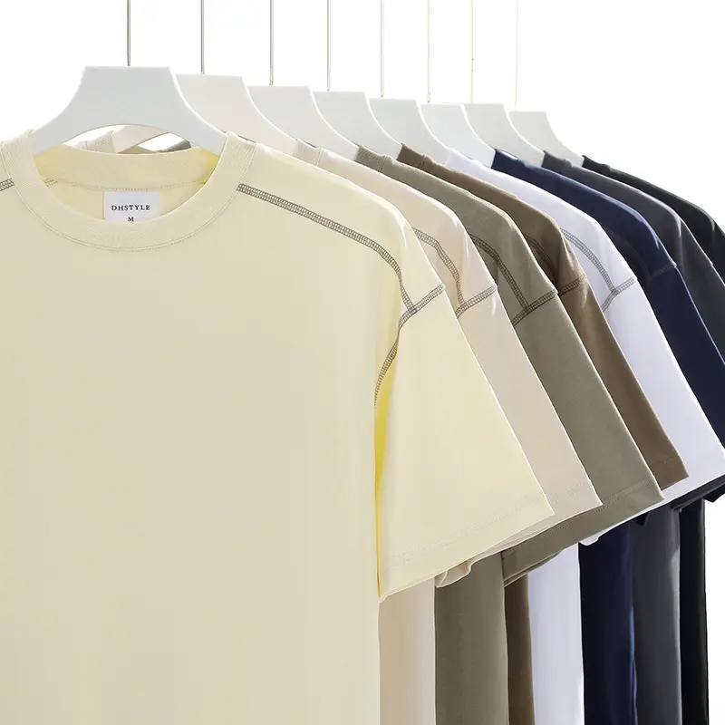 Men's Heavy Cotton Short Sleeve T-Shirt Olive Green - Image 11
