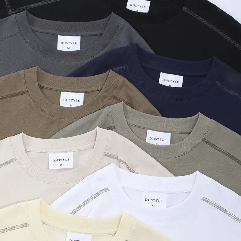 Men's Heavy Cotton Short Sleeve T-Shirt Olive Green - Image 12