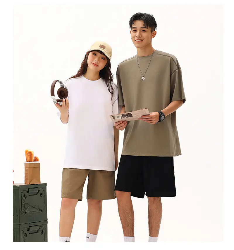 Men's Heavy Cotton Short Sleeve T-Shirt Olive Green — feature 17