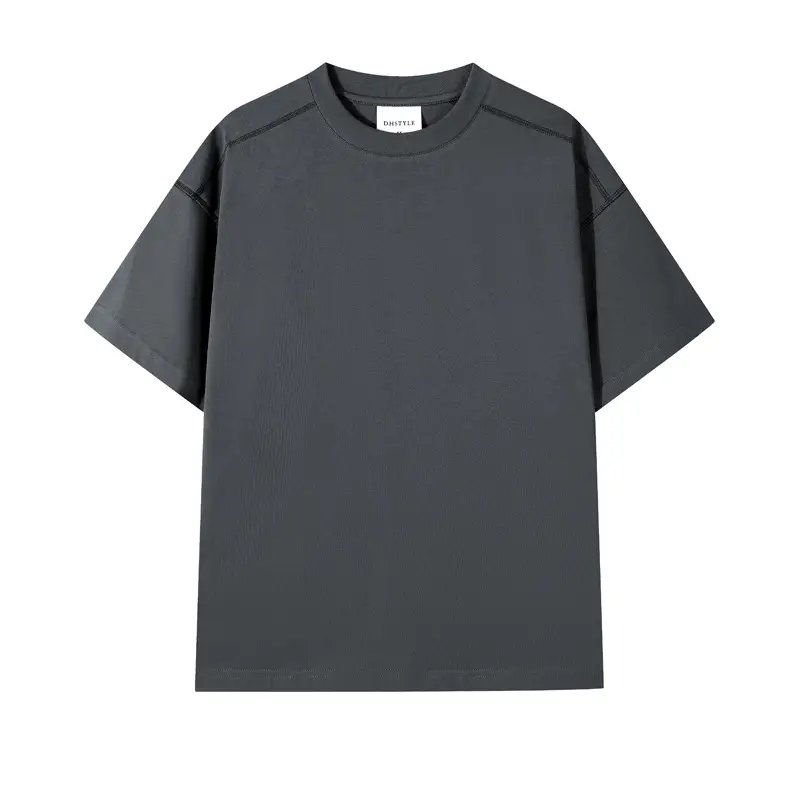 Men's Heavy Cotton Short Sleeve T-Shirt Olive Green - Image 8