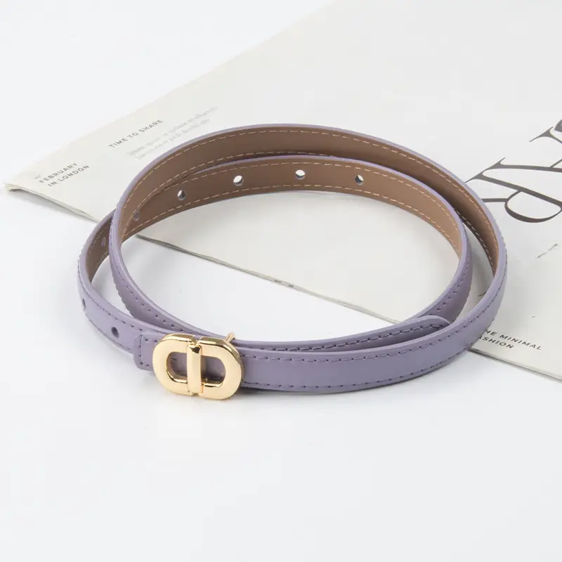 Women Genuine Leather Belt with Gold & Silver Buckle - Image 16