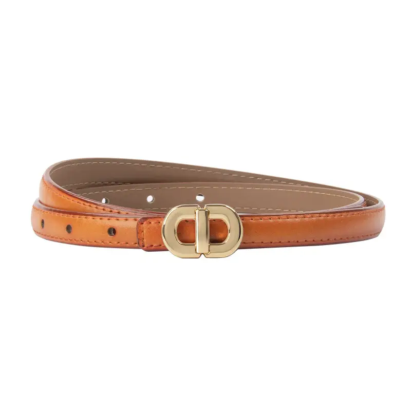 Women Genuine Leather Belt with Gold & Silver Buckle - Image 17