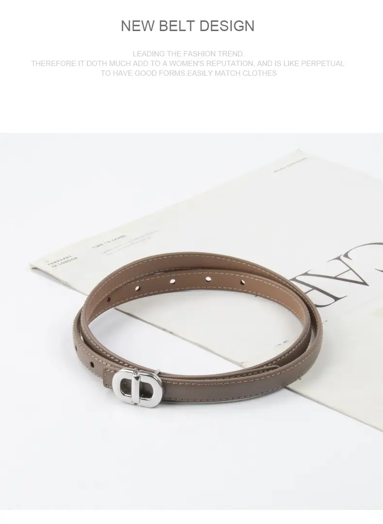 Women Genuine Leather Belt with Gold & Silver Buckle β feature 11