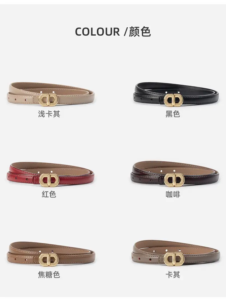 Women Genuine Leather Belt with Gold & Silver Buckle β feature 9