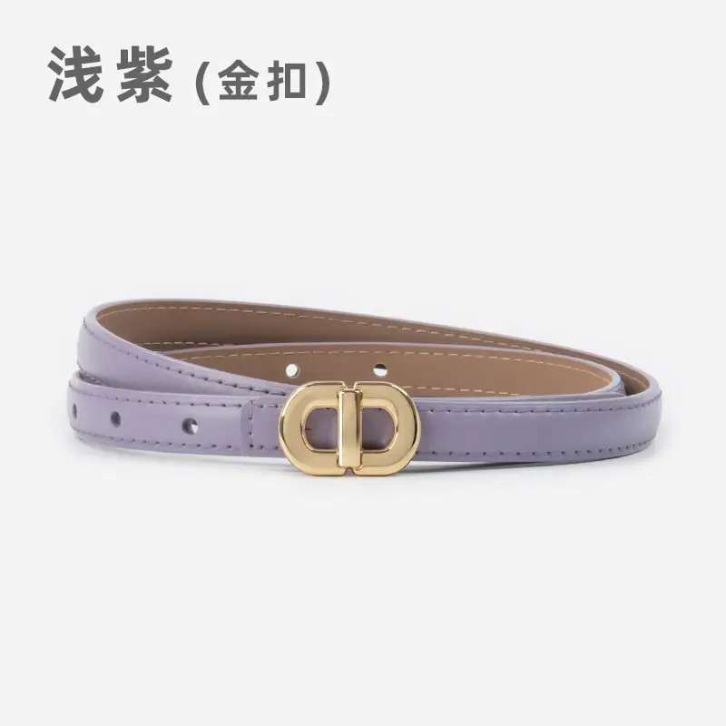 Women Genuine Leather Belt with Gold & Silver Buckle - Image 11
