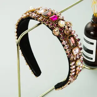 High Gloss Skull Top Headband with Colorful Gems — feature 23