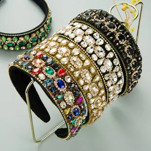 High Gloss Skull Top Headband with Colorful Gems — feature 5