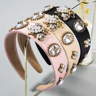 High Gloss Skull Top Headband with Colorful Gems — feature 9