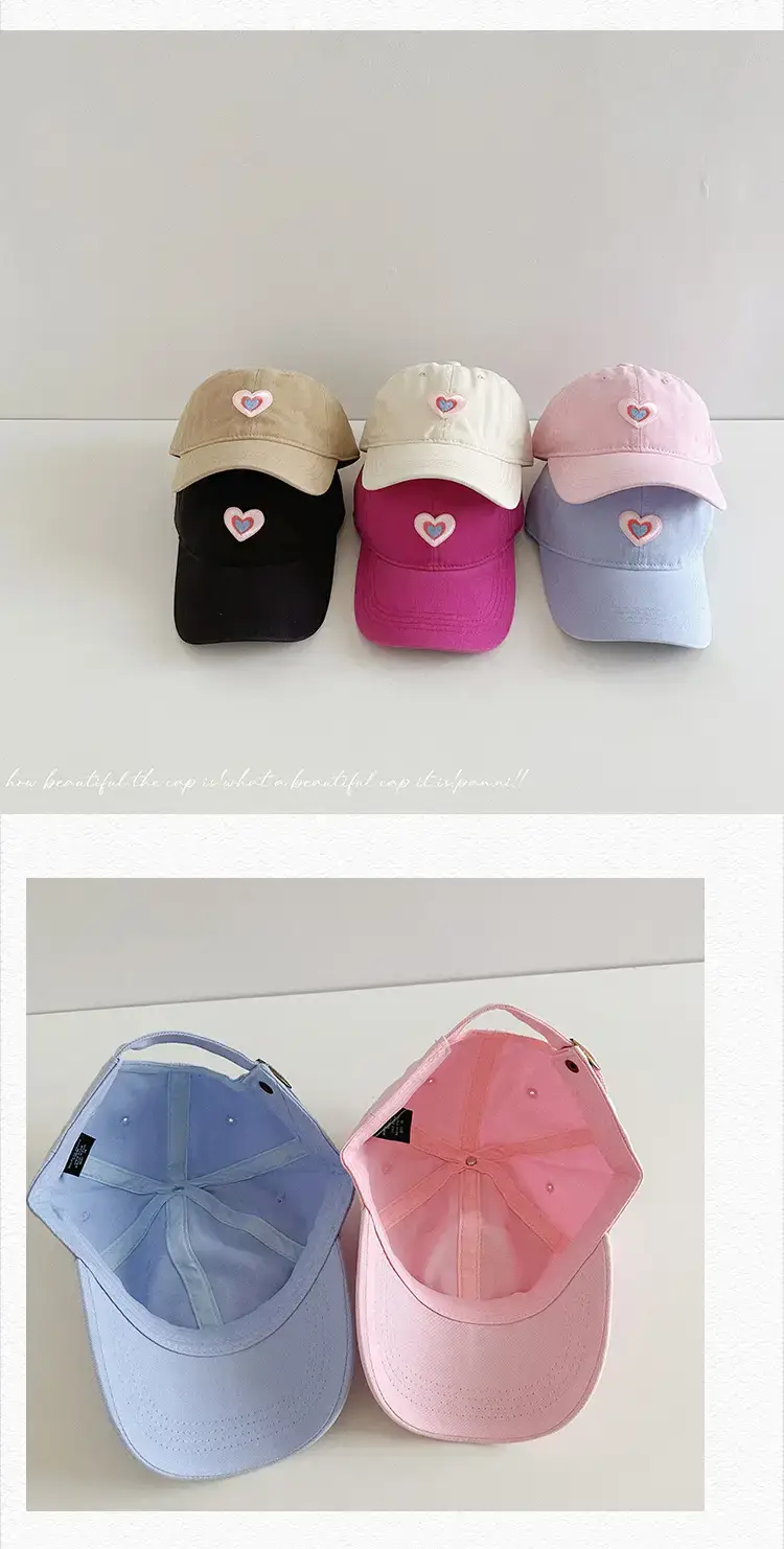 Black Patch Love Baseball Cap Women Small Face-Plooking Korean Style — feature 25