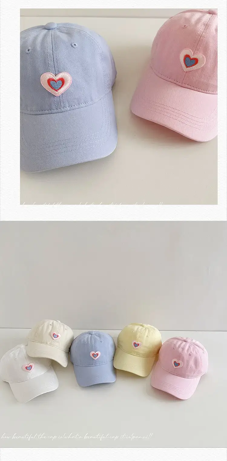 Black Patch Love Baseball Cap Women Small Face-Plooking Korean Style — feature 26