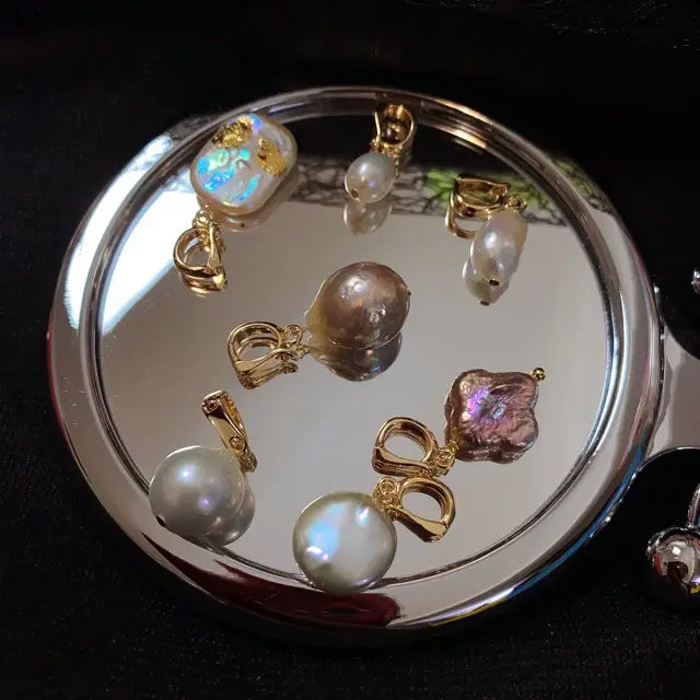 14k Gold Pearl Bracelet Necklace Pendant Set - Image 9