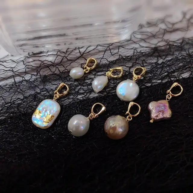 14k Gold Pearl Bracelet Necklace Pendant Set - Image 11