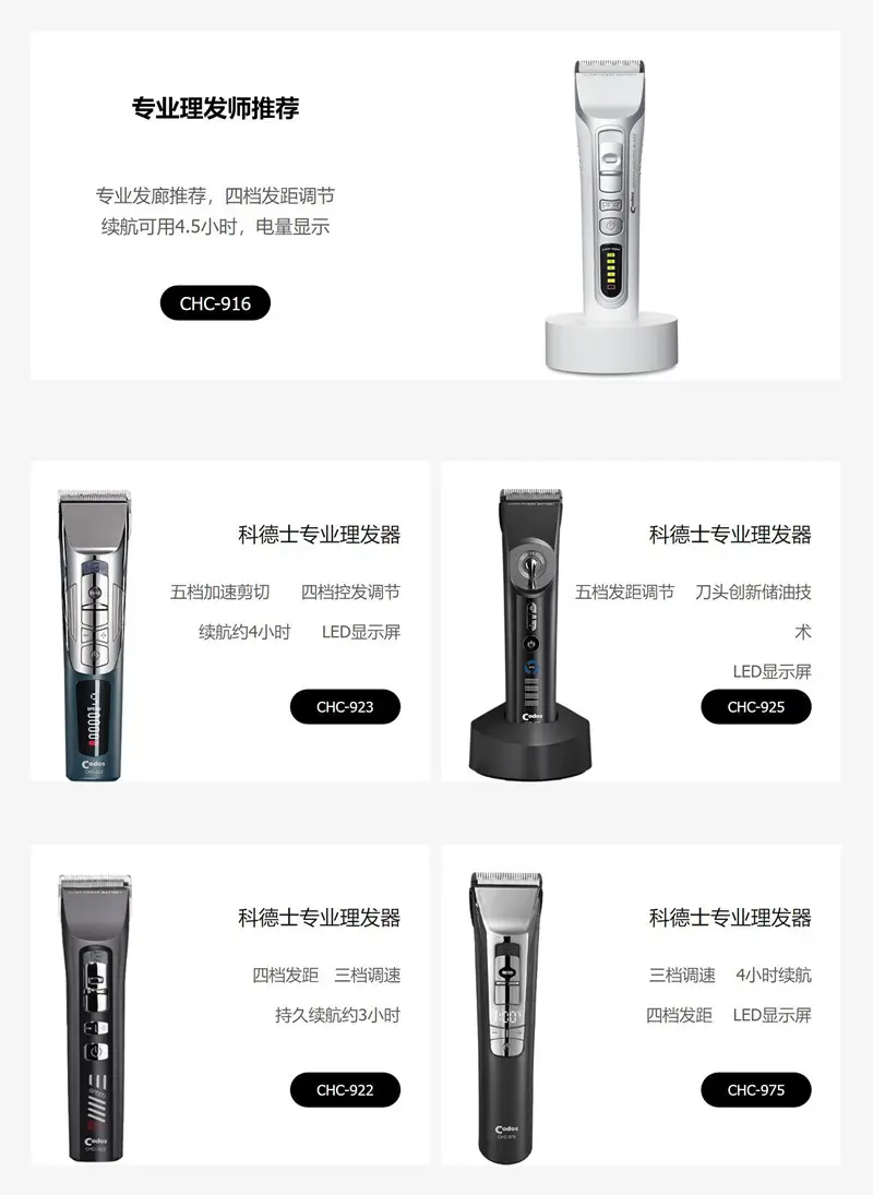 Cordus Electric Hair Clipper White Ceramic 4-Step — feature 3