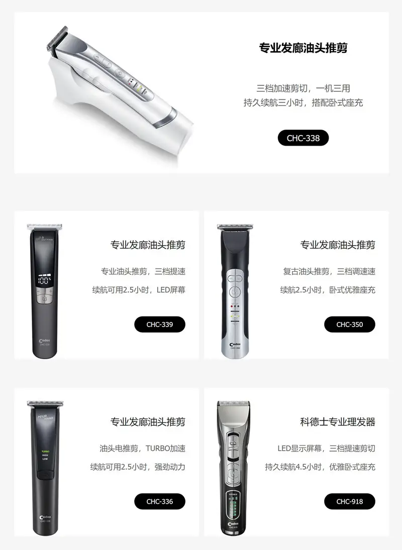 Cordus Electric Hair Clipper White Ceramic 4-Step — feature 4