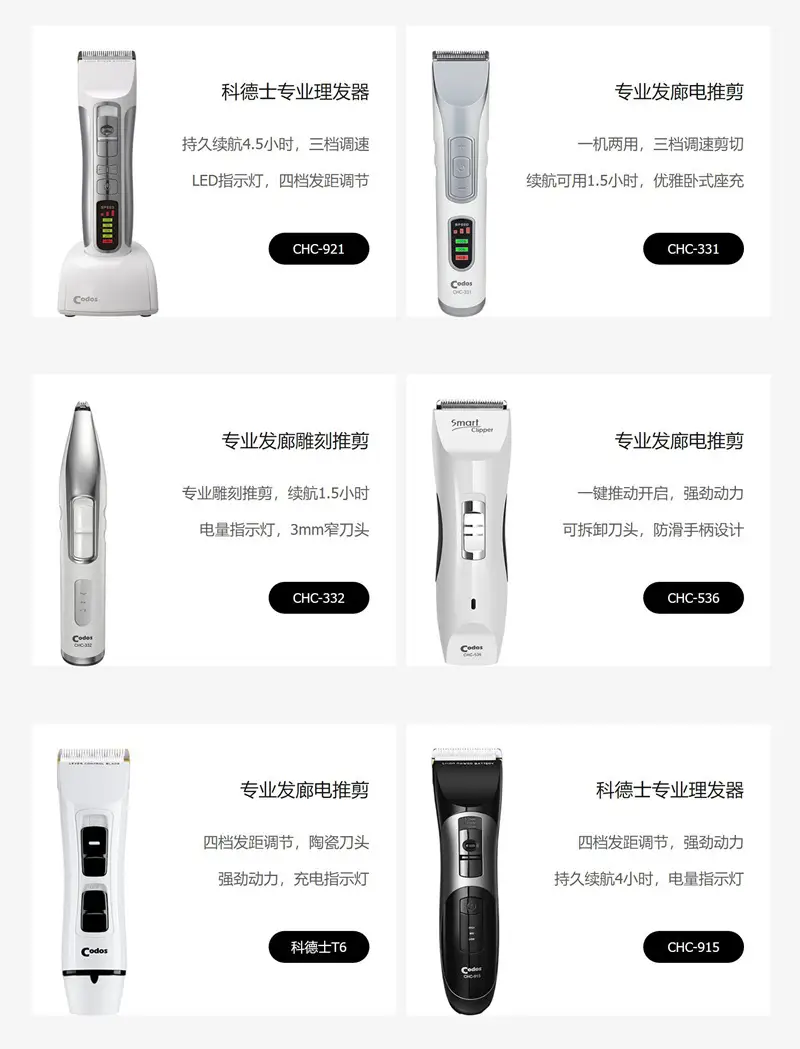 Cordus Electric Hair Clipper White Ceramic 4-Step — feature 6