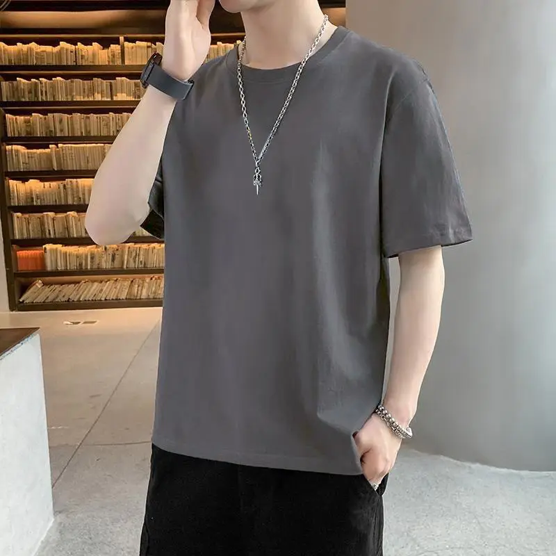 Men's Green Short Sleeve T-Shirt Casual All Match