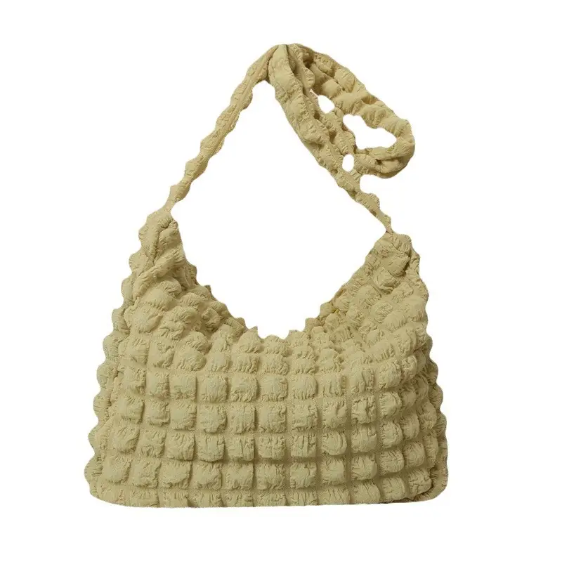 2023 New Fashion Shoulder Bag Black Pleated Clouds - Image 6
