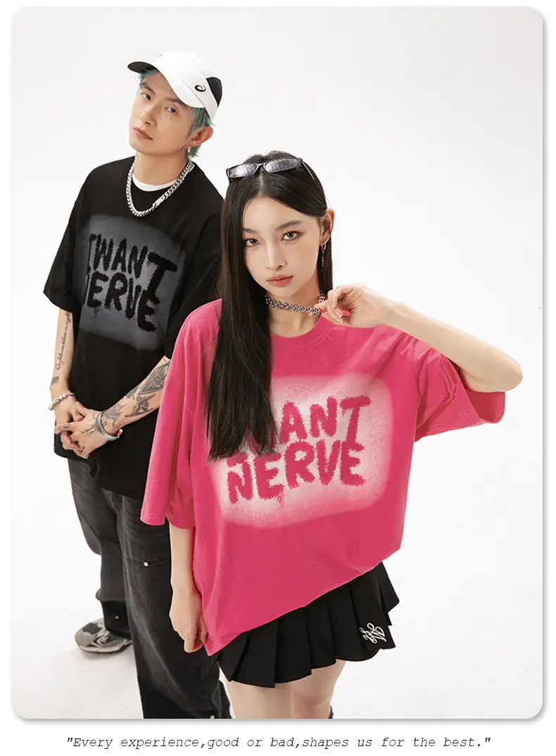Men Women Printed T-Shirt Black Instant Nerve — feature 11