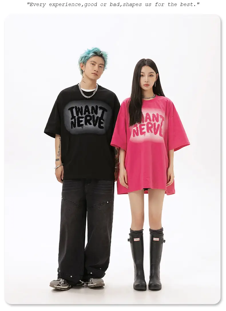 Men Women Printed T-Shirt Black Instant Nerve — feature 14