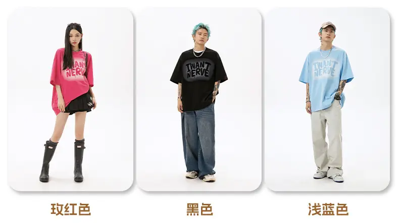 Men Women Printed T-Shirt Black Instant Nerve — feature 4