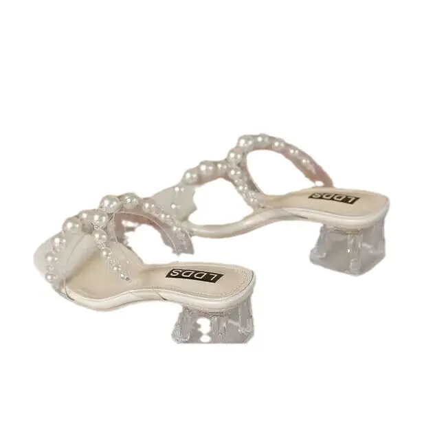 Women's summer sandals 2024 New chunky heel high heel beach sandals fairy style casual sandals with skirt - Image 6