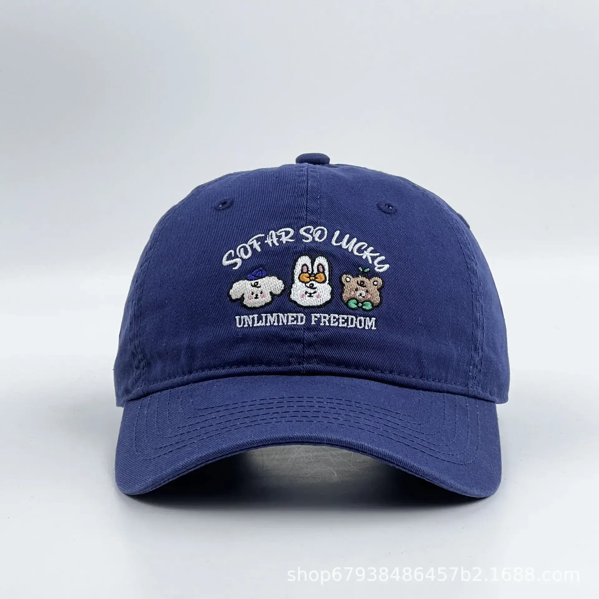 Unisex Cartoon Cap Blue 4 Seasons Sun Protection — feature 5