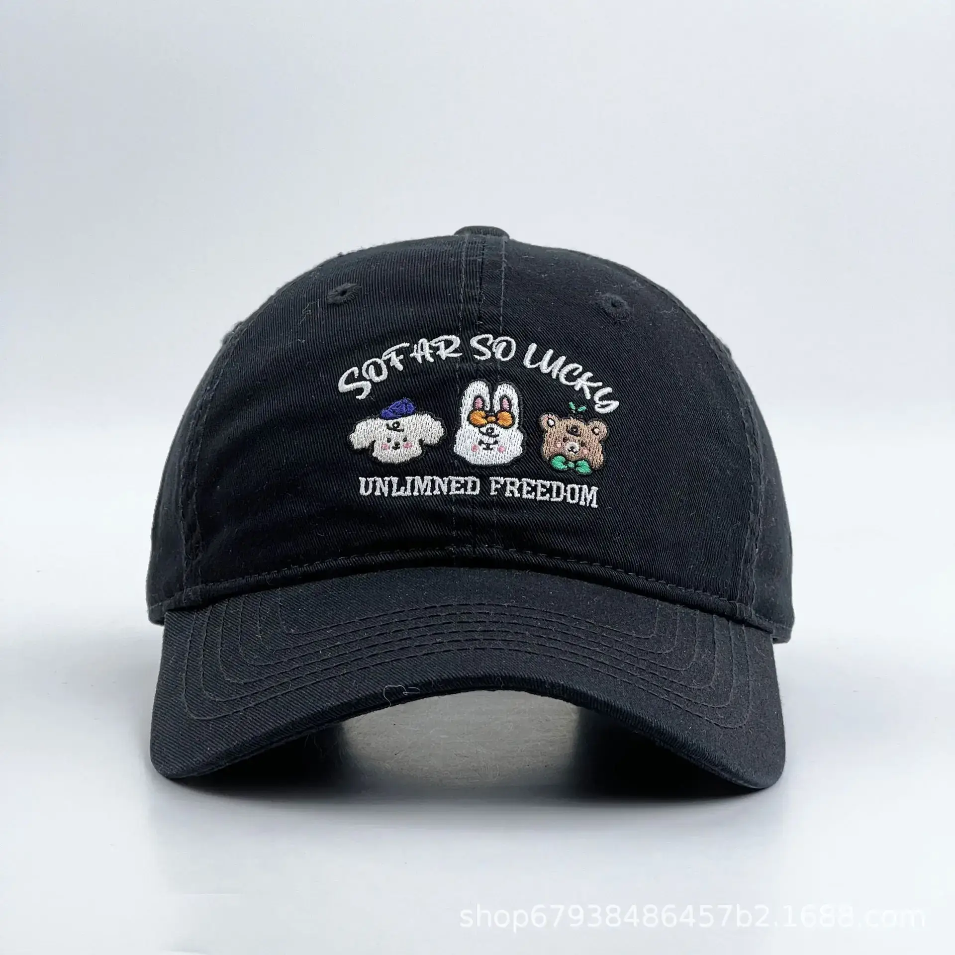 Unisex Cartoon Cap Blue 4 Seasons Sun Protection - Image 4
