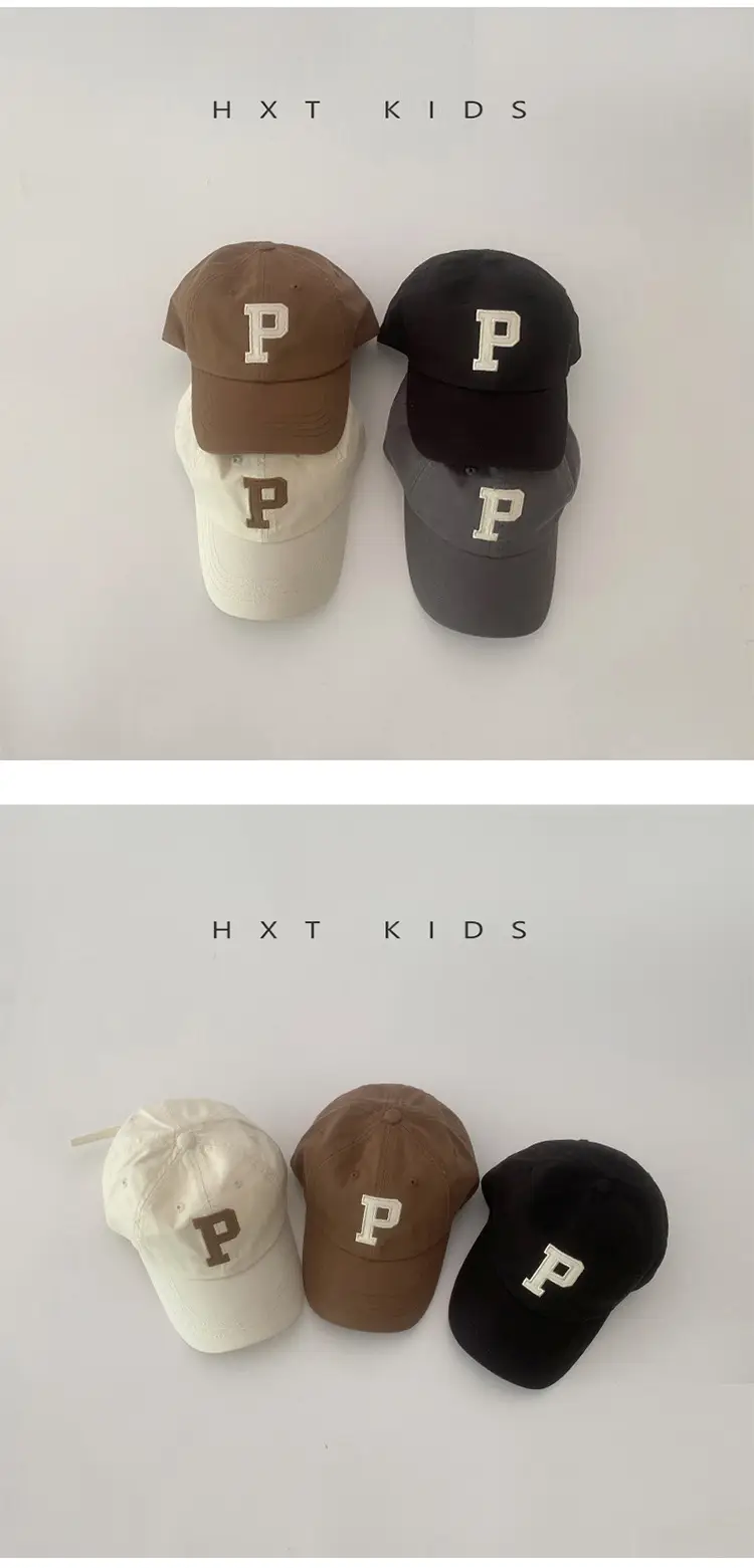 2024 P Letter Kids Cap Purple Baseball — feature 2