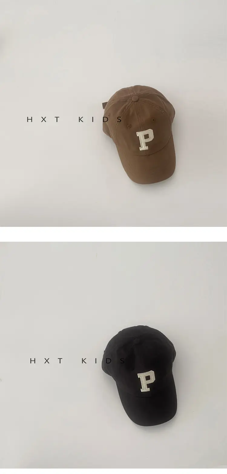 2024 P Letter Kids Cap Purple Baseball — feature 6