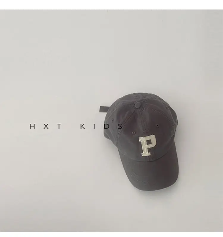 2024 P Letter Kids Cap Purple Baseball — feature 7
