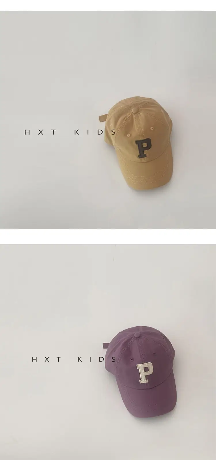 2024 P Letter Kids Cap Purple Baseball — feature 8