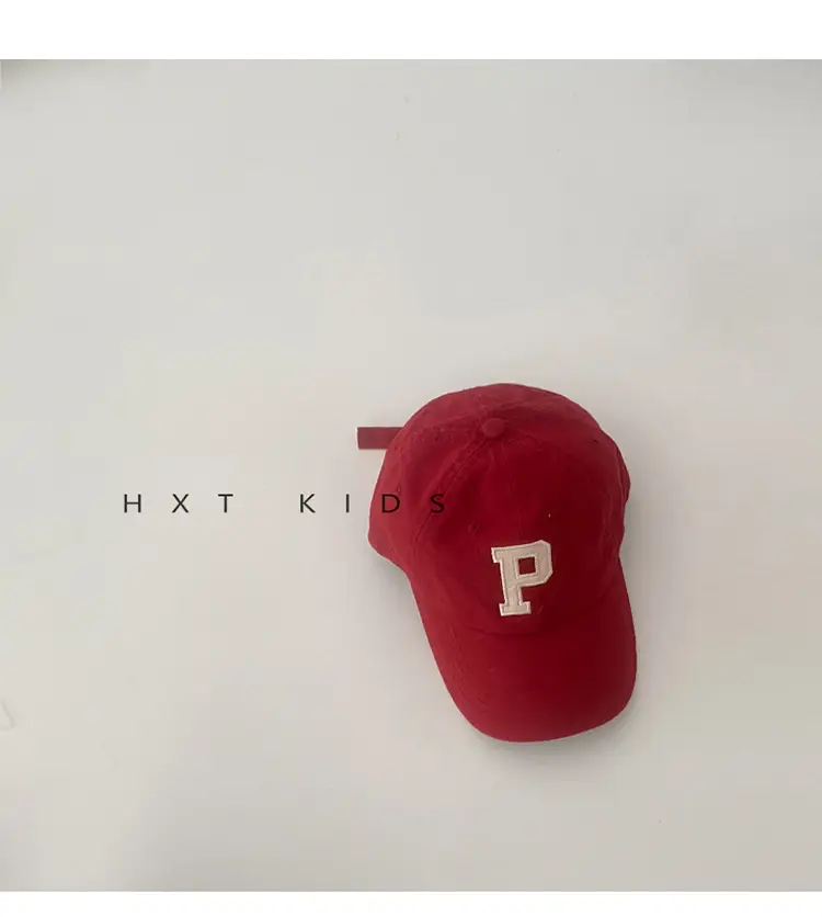 2024 P Letter Kids Cap Purple Baseball — feature 9