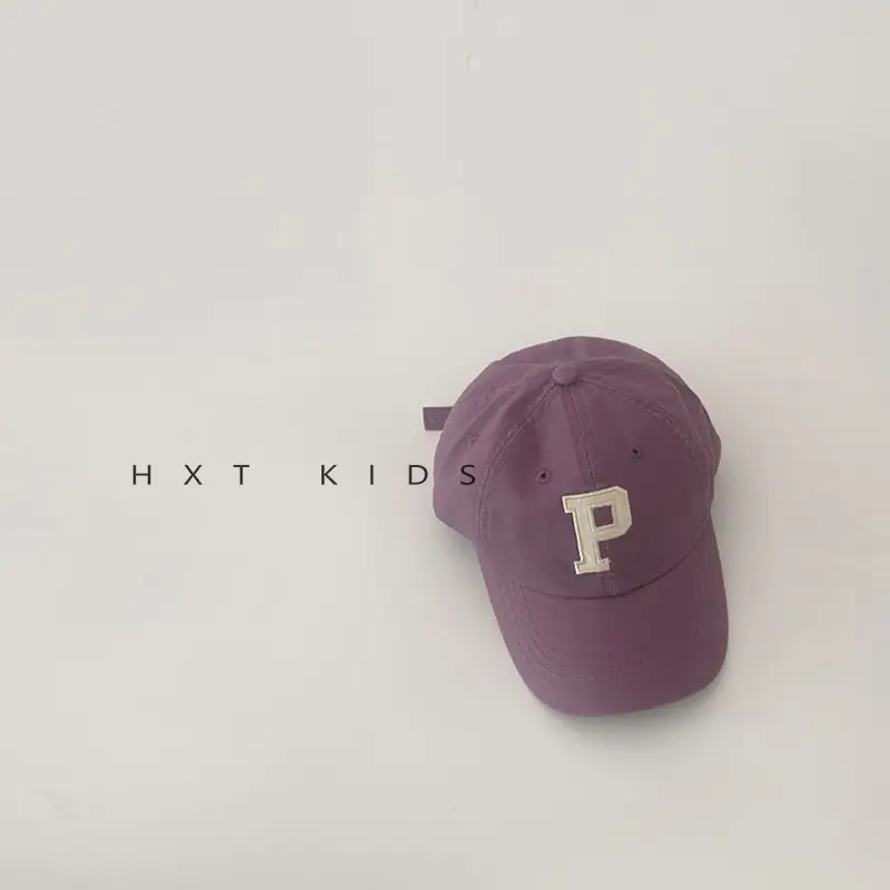 2024 P Letter Kids Cap Purple Baseball - Image 6