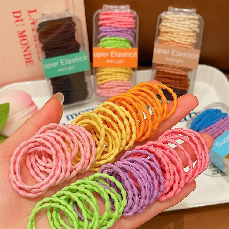 Super Elastic Mini Girls Hair Rope Rainbow Pack - Image 9