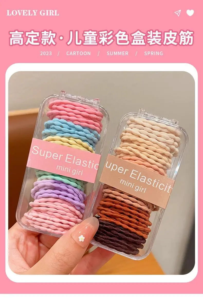 Super Elastic Mini Girls Hair Rope Rainbow Pack — feature 1