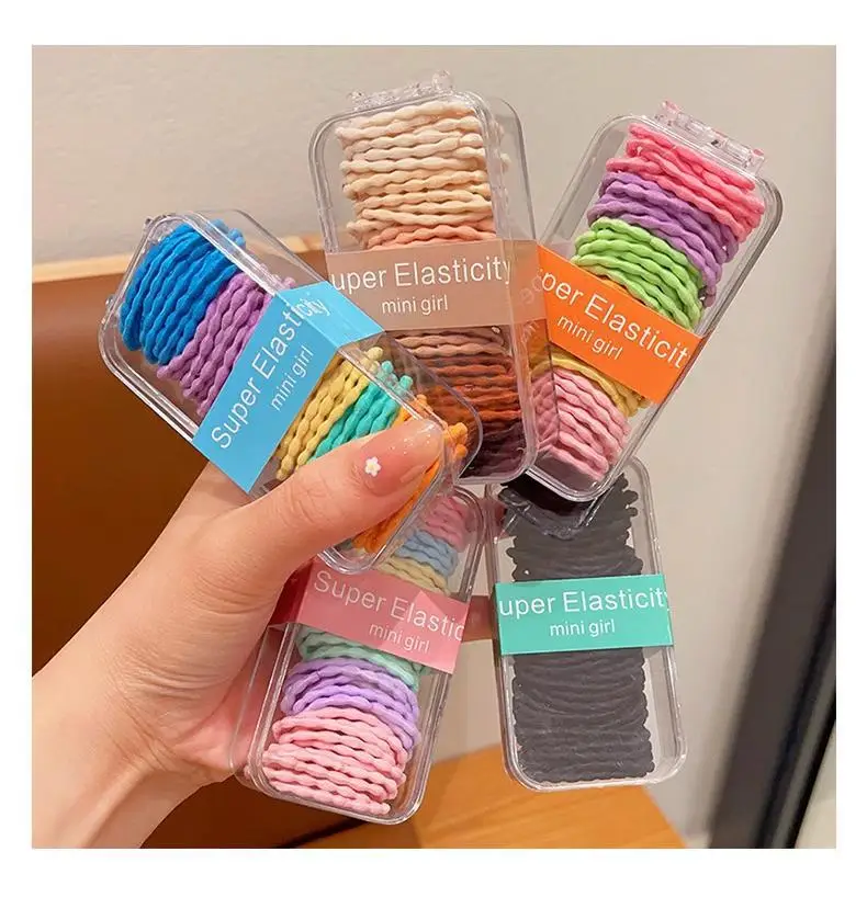 Super Elastic Mini Girls Hair Rope Rainbow Pack — feature 7