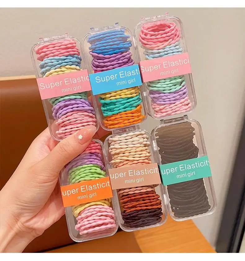 Super Elastic Mini Girls Hair Rope Rainbow Pack — feature 8