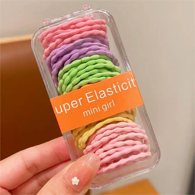 Super Elastic Mini Girls Hair Rope Rainbow Pack - Image 3