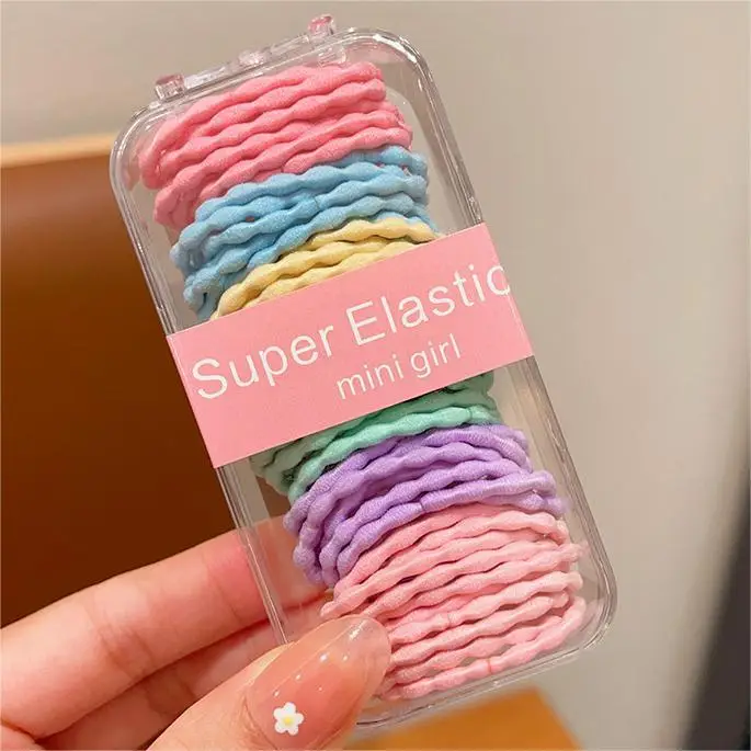 Super Elastic Mini Girls Hair Rope Rainbow Pack - Image 5