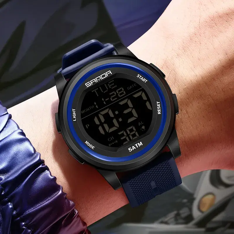 Sanda Youth Digital Watch Black Gold 15:604 9:23 - Image 21