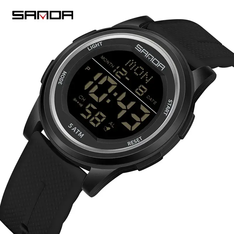 Sanda Youth Digital Watch Black Gold 15:604 9:23 - Image 23