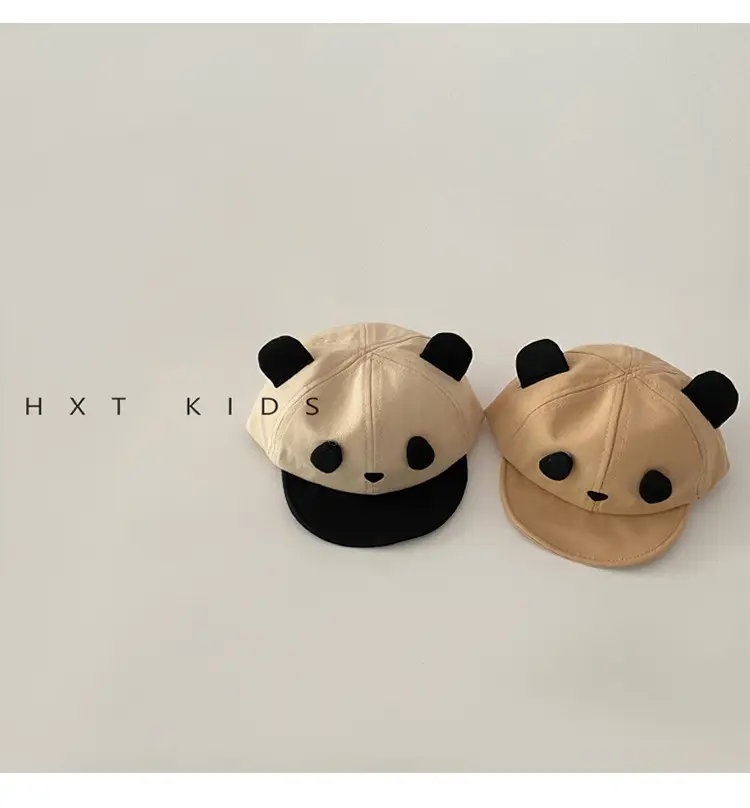Baby Panda Hat Spring Autumn Soft Brim Beaded 6M — feature 2