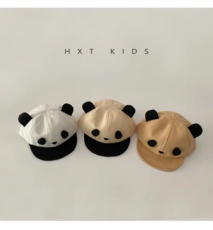 Baby Panda Hat Spring Autumn Soft Brim Beaded 6M — feature 3